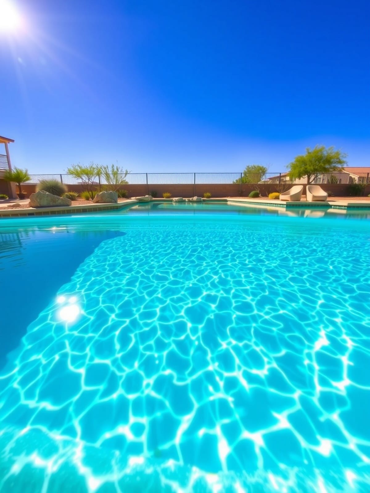 Technician adjusting advanced filtration system for Scottsdale pool